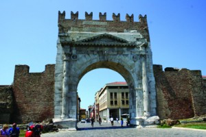 14. the ancient Arch of Augustus on the edge of Rimini's old town
