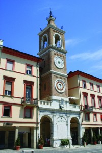 32. the pretty clocktower at the heart of Rimini's old town