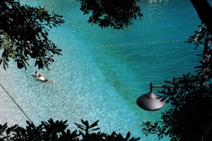 The crystal-clear water in San Fruttuoso