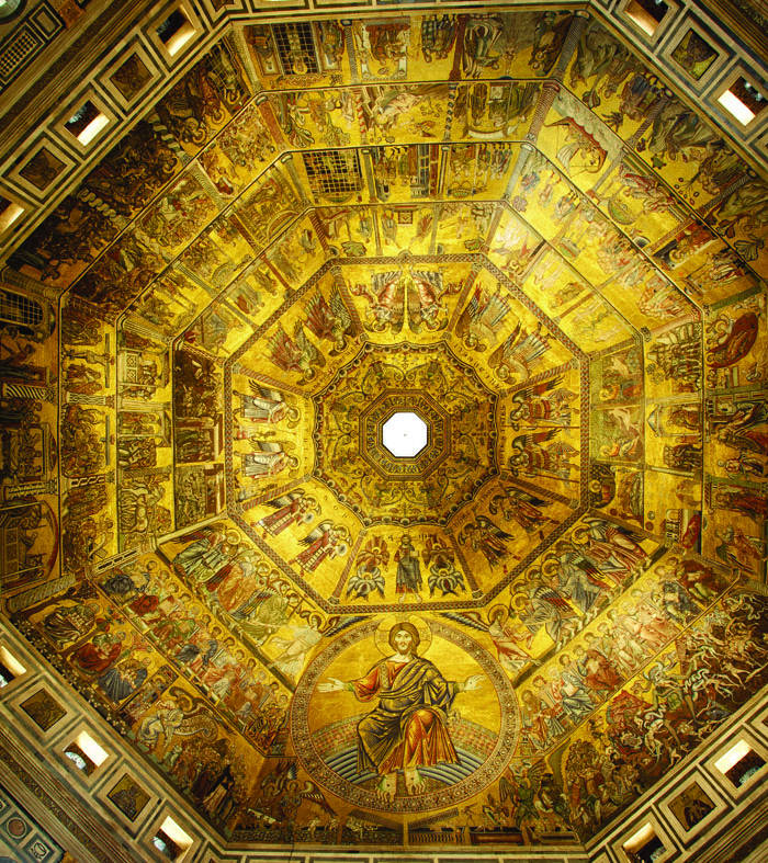 Golden mosaic,  Dome Of Baptistery Of San Giovanni In Florence. Italy. © iStock 