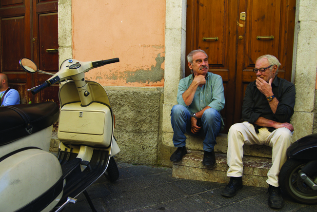 Taormina locals finding time and space