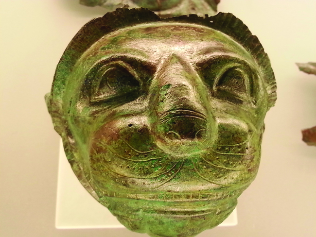 Etruscan bronze mask