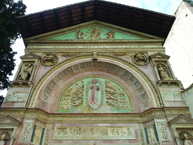 The facade of the Oratorio di San Bernardino 