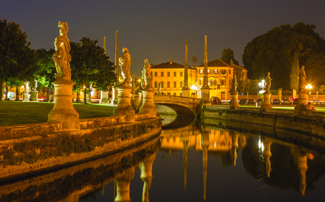 Padua - Prato della Valle at night.