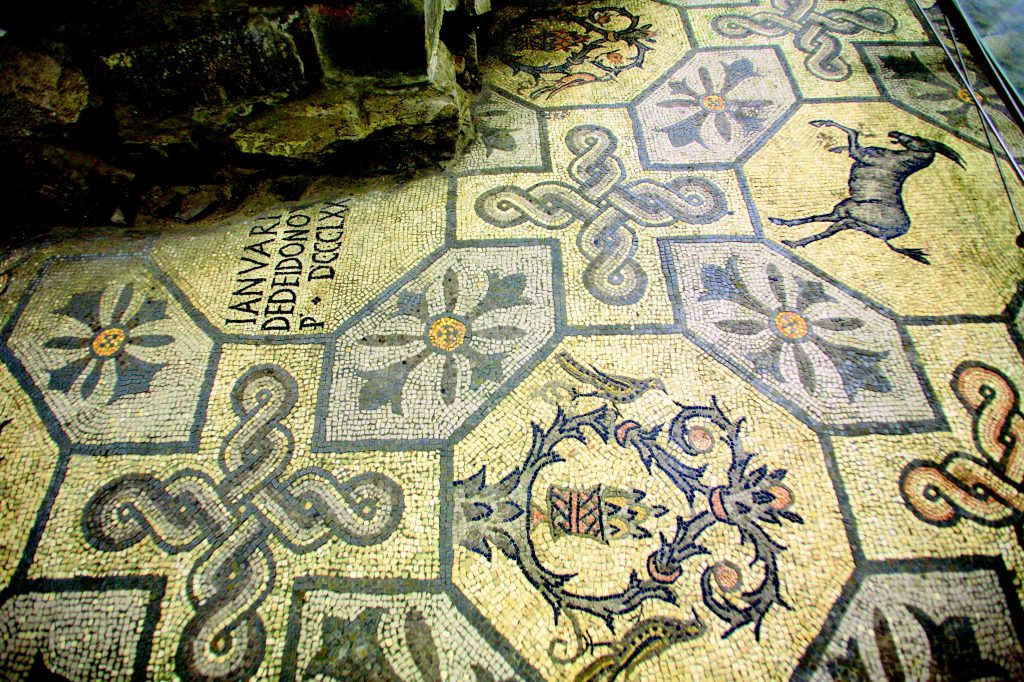 Mosaic floor, Basilica, Aquileia, Friuli Venezia Giulia, Italy