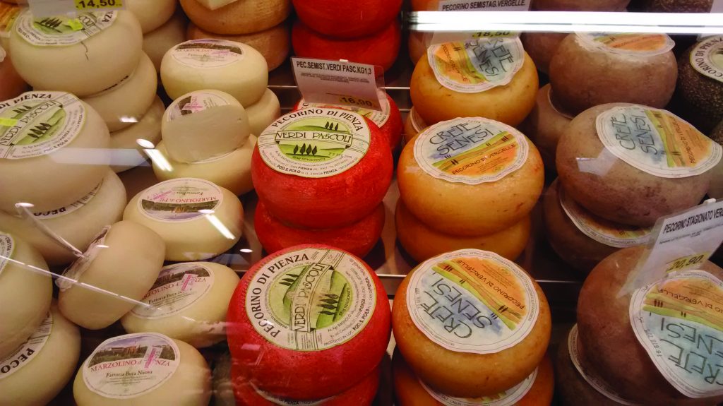 pecorino cheese; fresh, semi stagionato & staggionato with morcchia d'oliva