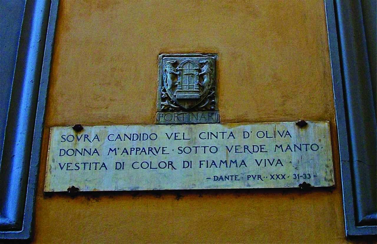 The painting of Dante inside the Florentine cathedral
