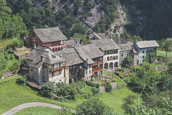 mountain village piedmont italy
