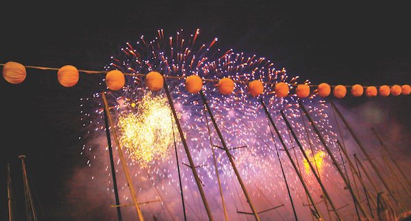 Fireworks Il Redentore festival Venice Italy
