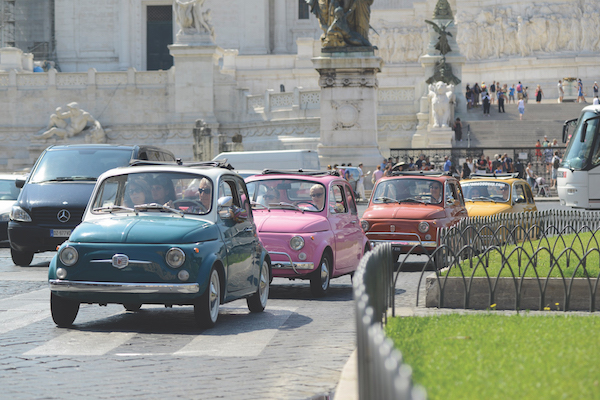 Fiat 500 tour Rome