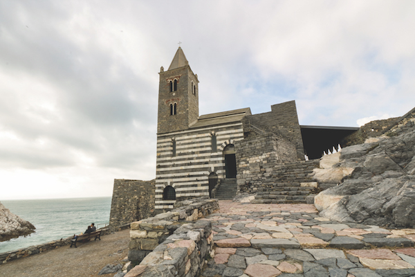The church of Saint Peter on the promontory if Porto Venere in Liguria, Italy