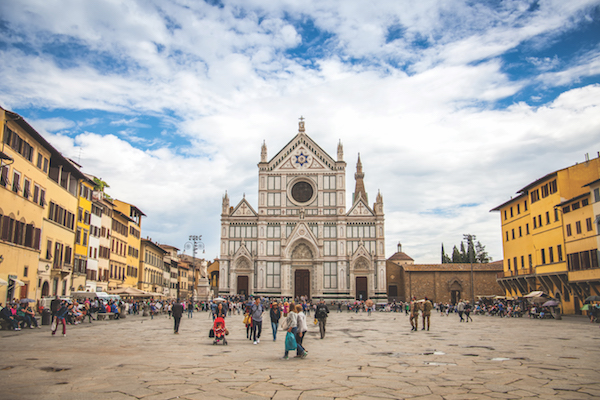 The Basilica di Santa Croce (Basilica of the Holy Cross) Florence, Italy, and a minor basilica of the Roman Catholic Church.