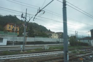 Ligurian hills by rail, Italy