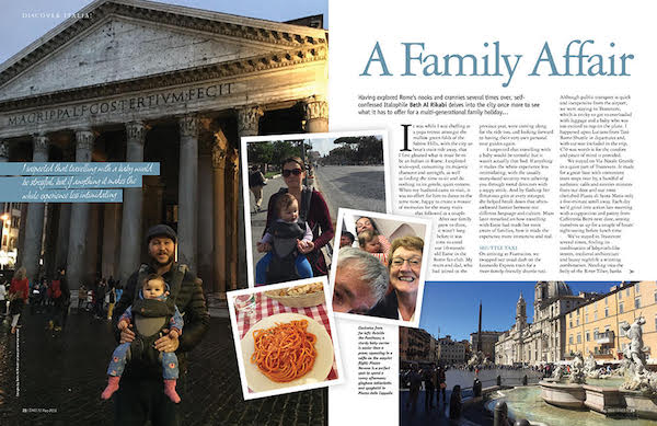 family travel in Rome feature issue 174