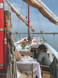 Sailing on Venetian lagoon
