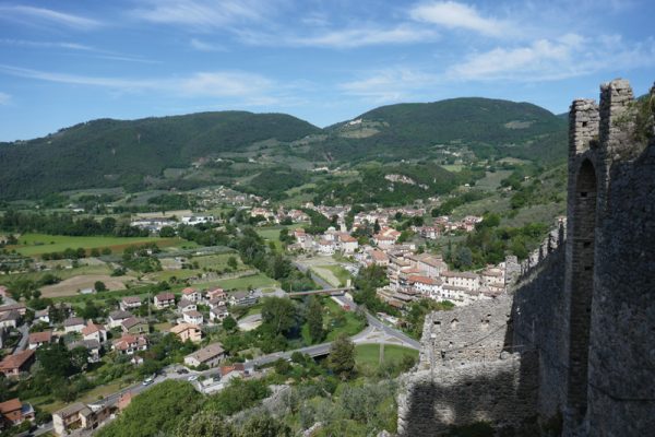 Looking down towards Ferentillo from Rocca di Precetto