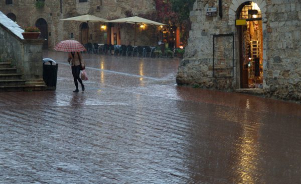 San Gimignano in the rain