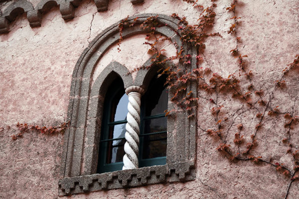 Ancient window of Villa Cimbrone in Ravello