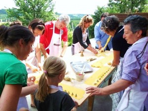 making pasta