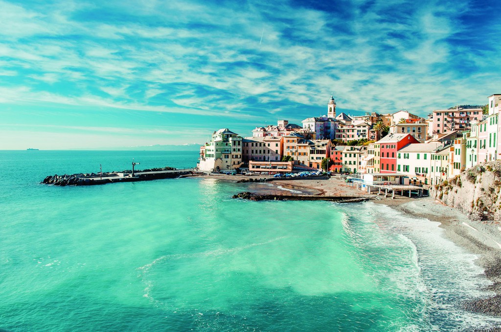 View of Bogliasco. Bogliasco is a ancient fishing village in Ita