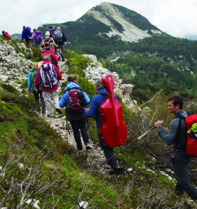 Brunello hiking with his Ferrari engineered cello case