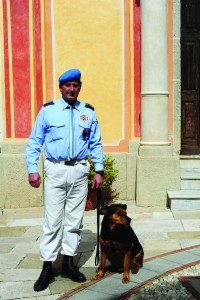 One of the Prince's guards patrolling Seborga