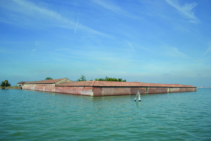 Lazzaretto Vecchio, hospital island turned Austro-Hungarian fortresses off the lagoon side of Lido