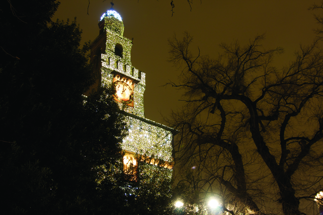 The castle at Christmas