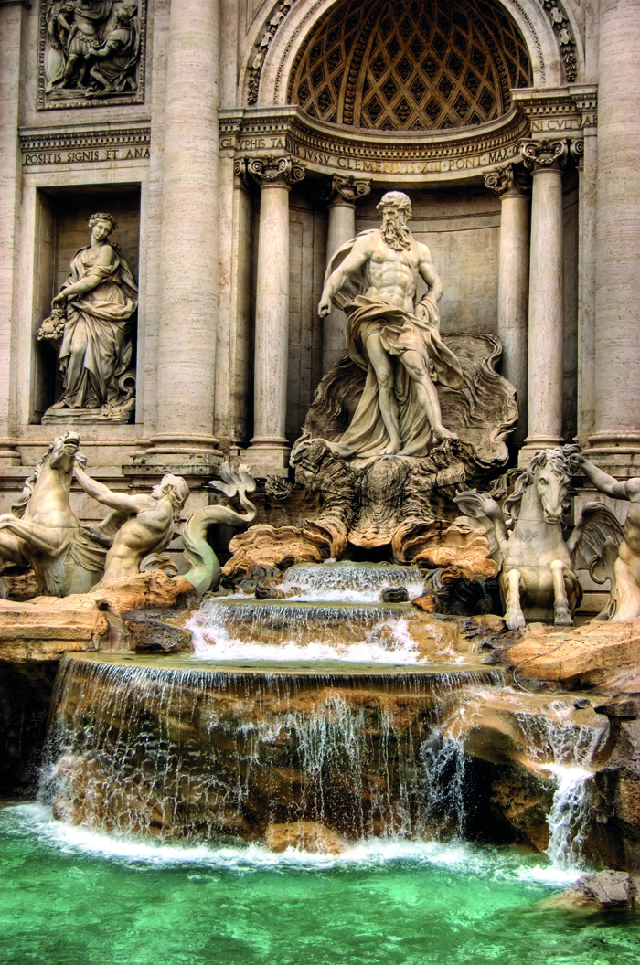 the trevi fountain