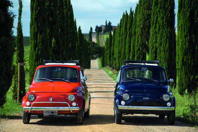 Fiat 500s in Chianti