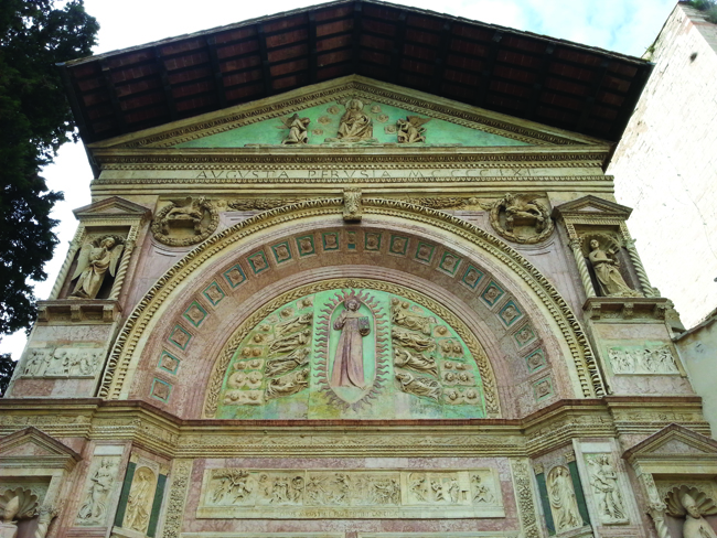 The facade of the Oratorio di San Bernardino
