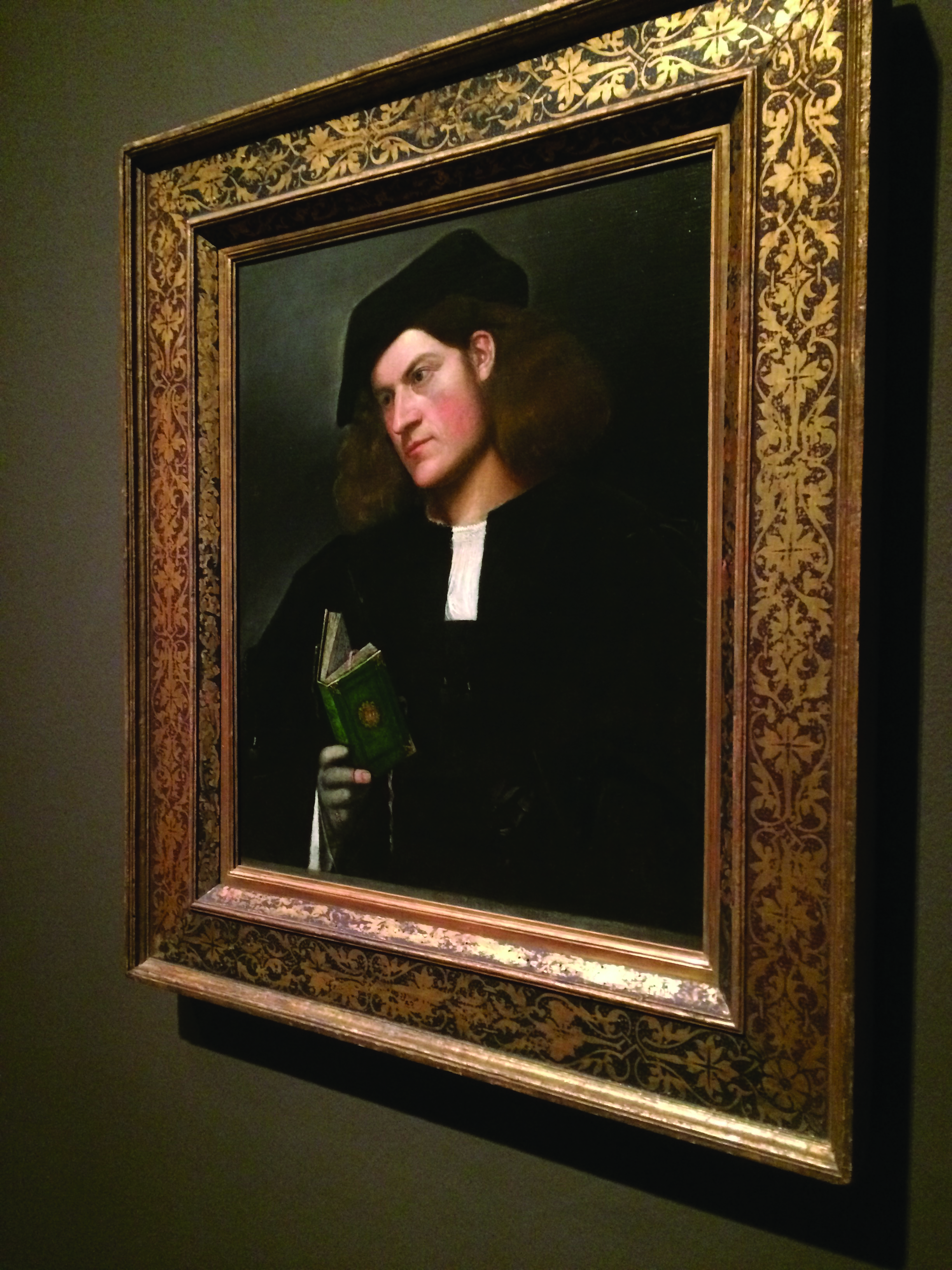 Giorgione - Young Man with a Green Book (pic by Carolyn Lyons)