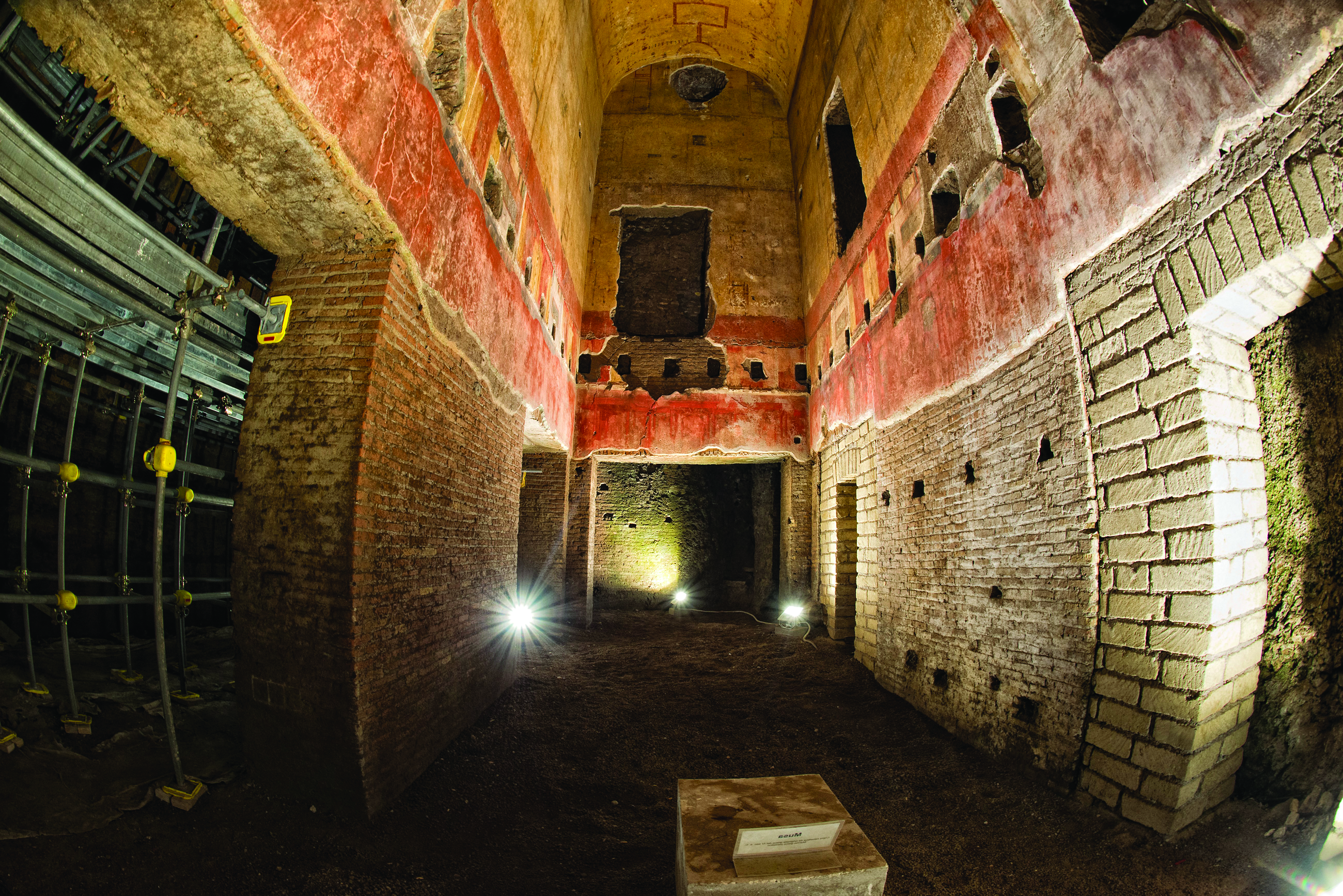 Domus Aurea exploring antique roman ruins being restored