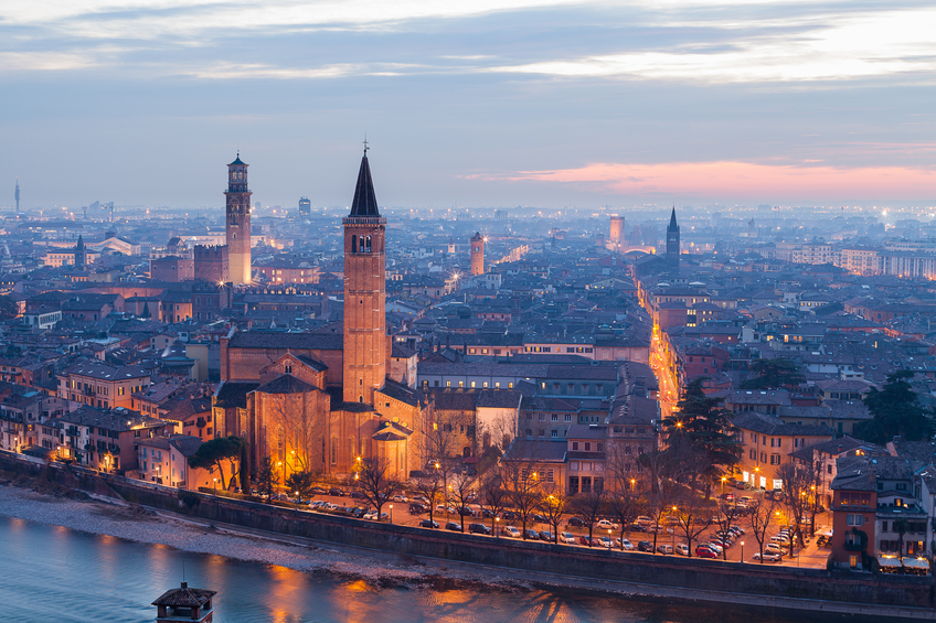 Verona at night