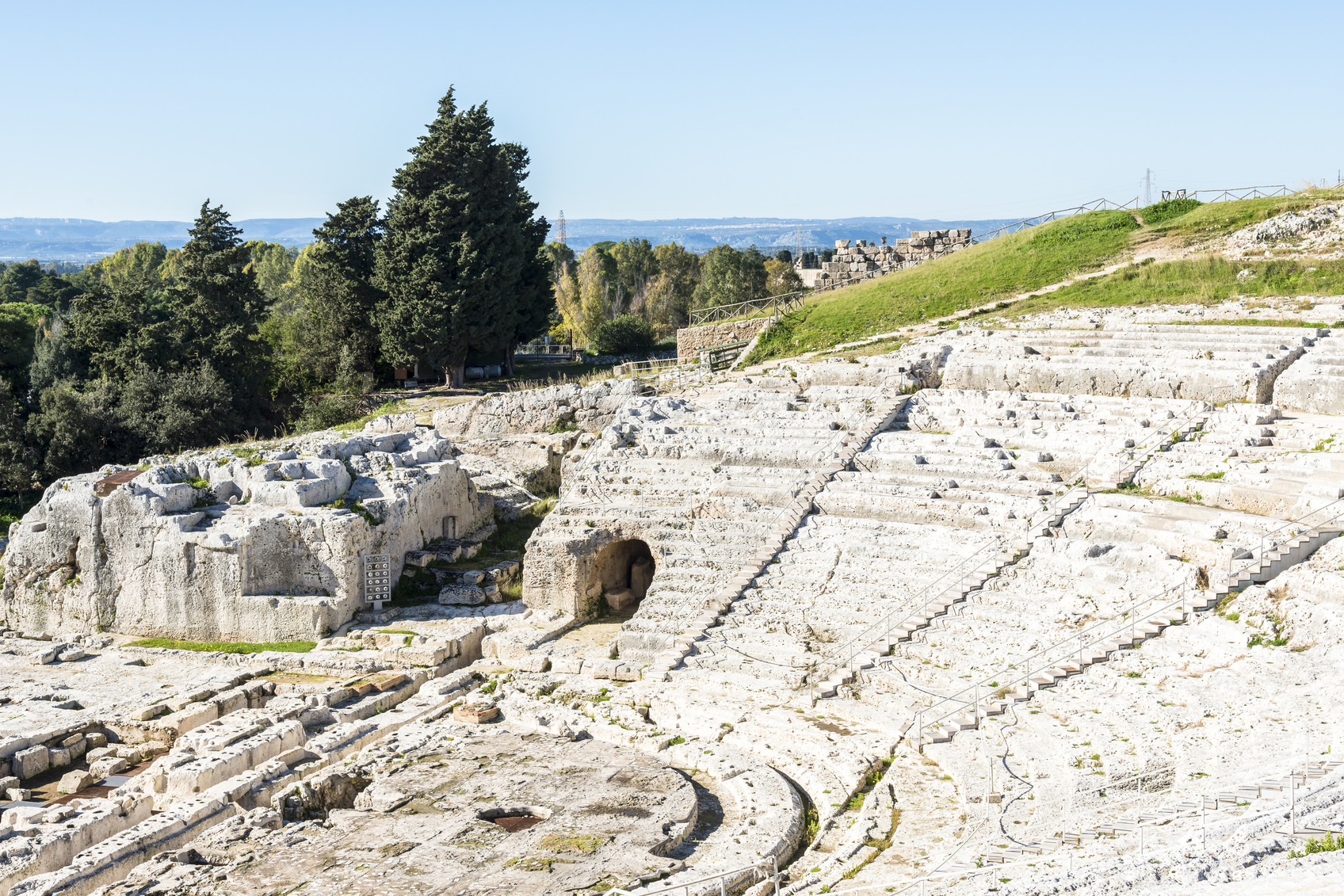 The ancient ruin of the Greek Theater in Syracuse. Sicily. Italy