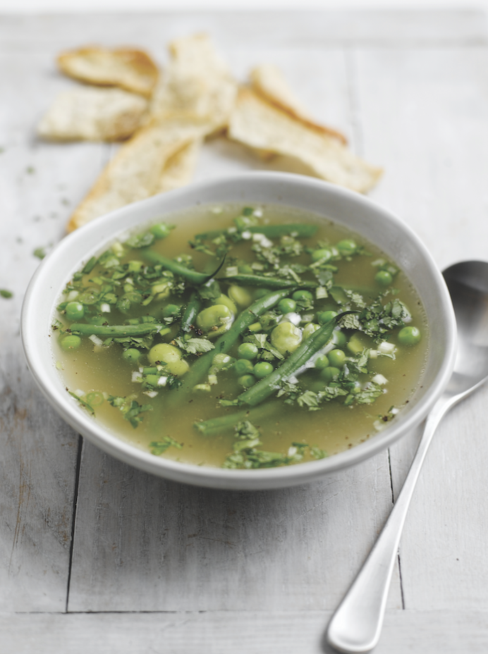 Vegetable soup with mint, coriander and parsley Italy Travel and Life