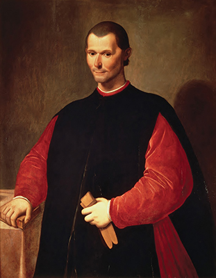 Portrait of Niccolo Machiavelli by Santi di Tito. Image: WikiMedia Commons