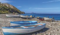 Fishing boats on Porticello Beach - Lipari Island, Aeolian Islands, Sicily, Italy