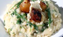 shallot, gorgonzola and rocket risotto