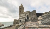 The church of Saint Peter on the promontory if Porto Venere in Liguria, Italy