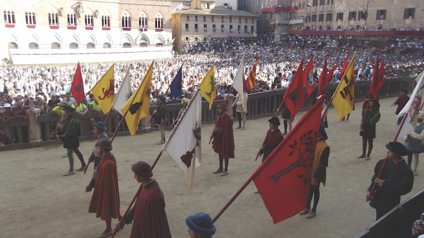 Pre-race procession Siena Palio Italy