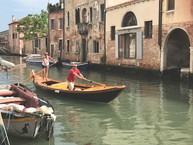 Venice rowing lesson Italy