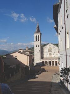 Piazza del Duomo and Cattedrale delle Santa Maria Assunta, Spoleto Italy