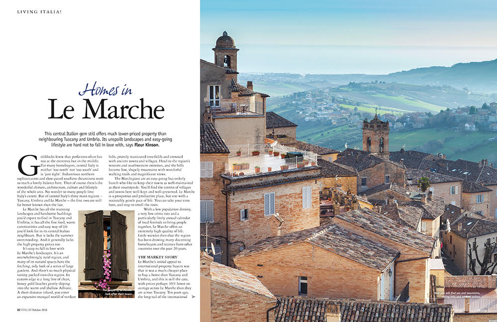 Homes in le marche Italia magazine new issue