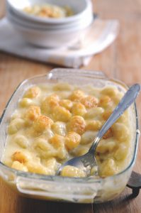 Gnocchi with four-cheese sauce