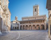 The medieval square in the village of Offida