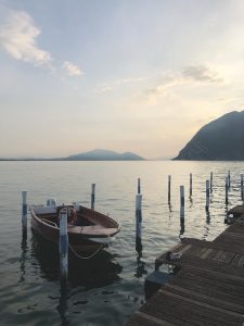 Boat on Lake Iseo