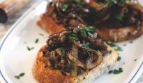 venison liver crostini