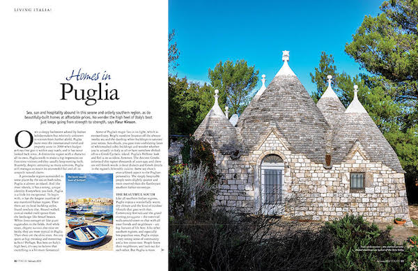 Italia issue 171 feature homes in Puglia