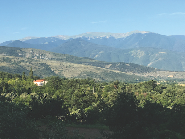 the view from Rocca Lorenzio, Italy